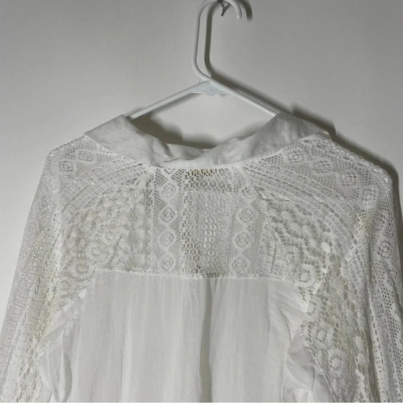 Anthropologie Holding Horses White Lace Button Front Shirt Size XS - Picture 11 of 12